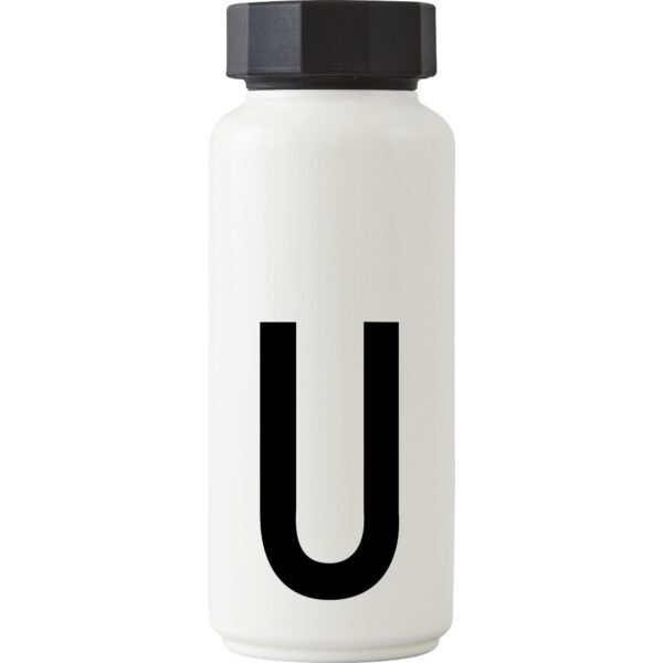 Design Letters Personlig termoflaske hvid, U