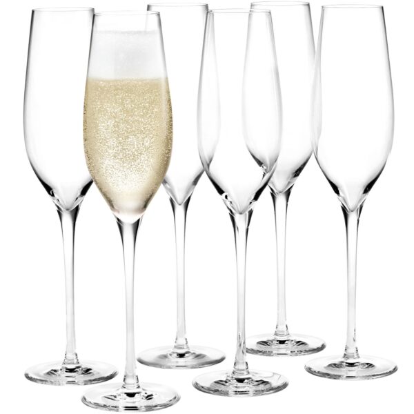 Holmegaard Cabernet Champagneglas Klar 29 cl., 6 stk.